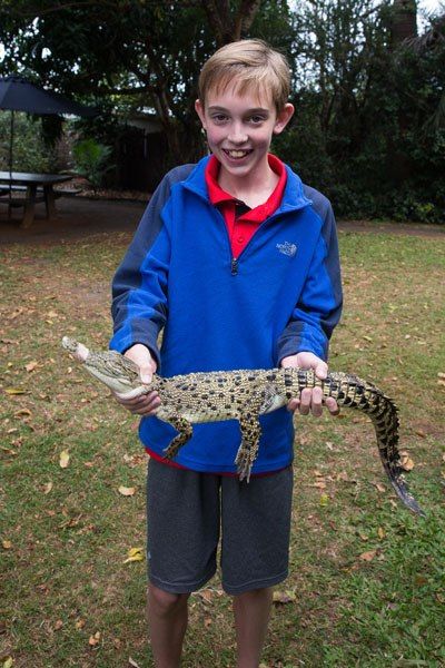 Tyler Rivenbark and a Croc