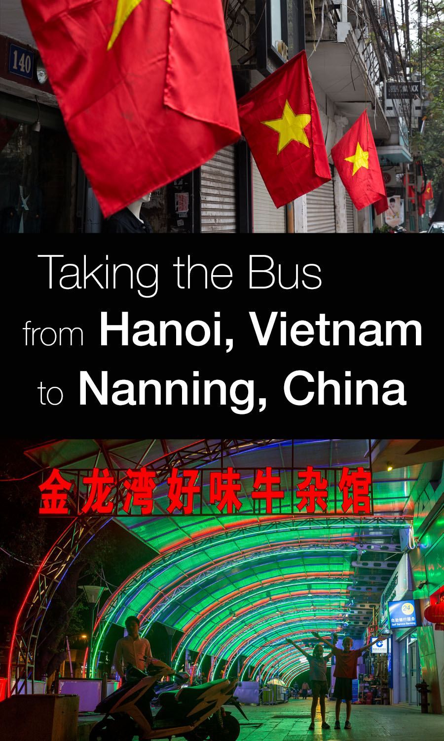 Taking the bus from Hanoi to Nanning