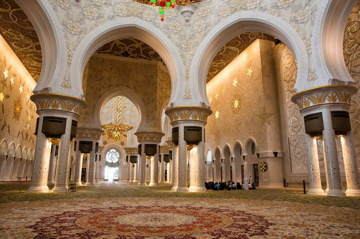 Inside the Sheikh Zayed Grand Mosque