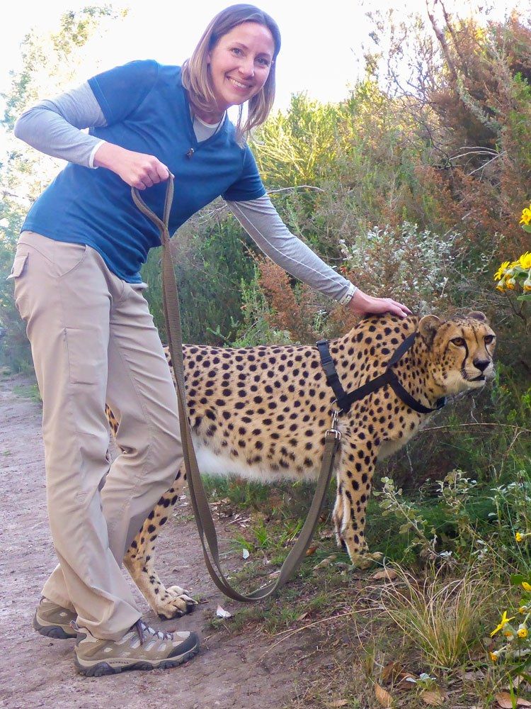 Julie Rivenbark with Cheetah