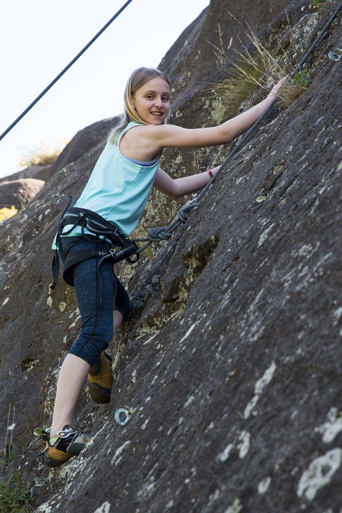 Kara Rivenbark Rock Climbing