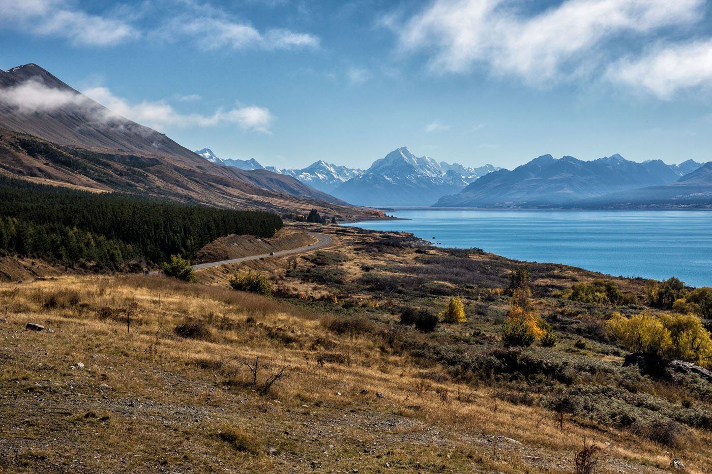 Driving to Mt Cook