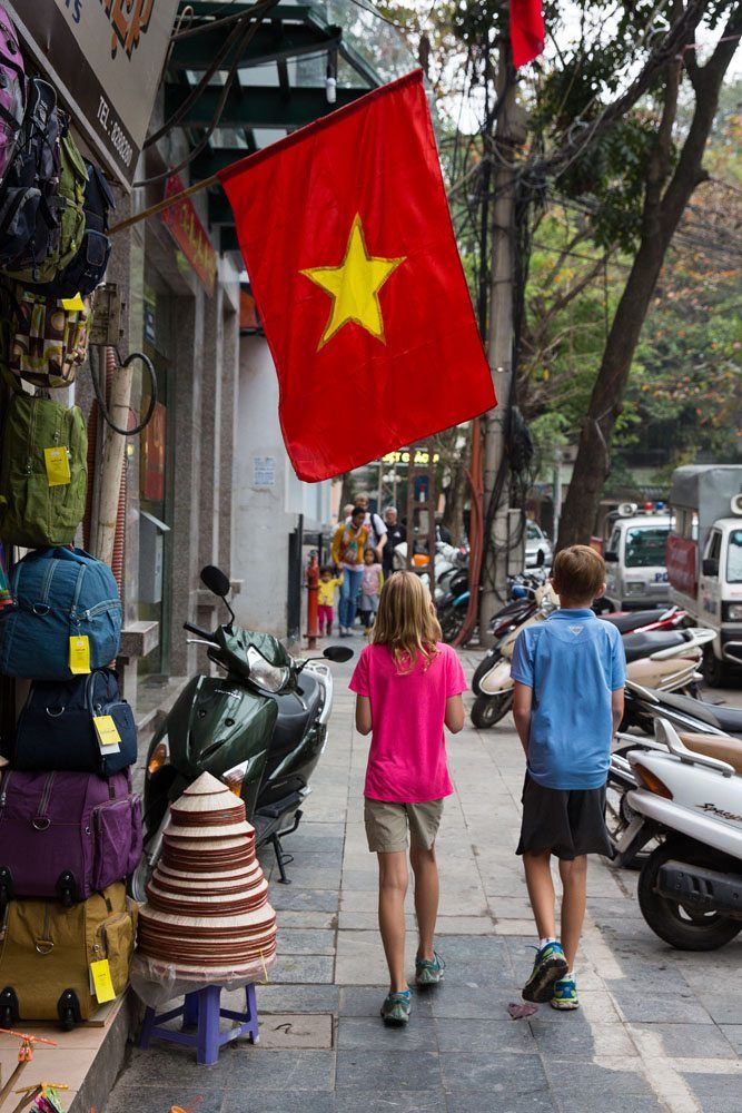 Walking through Hanoi