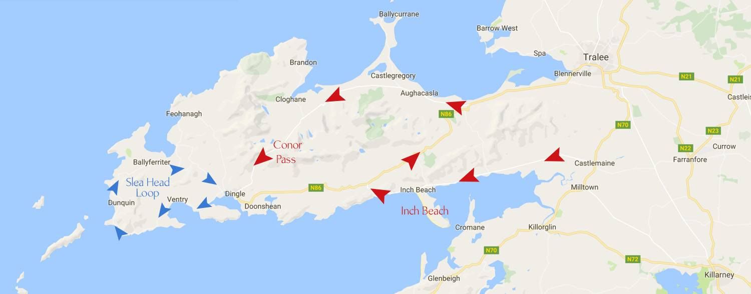 Map Dingle Peninsula Ireland Driving the Dingle Peninsula, Ireland | Earth Trekkers