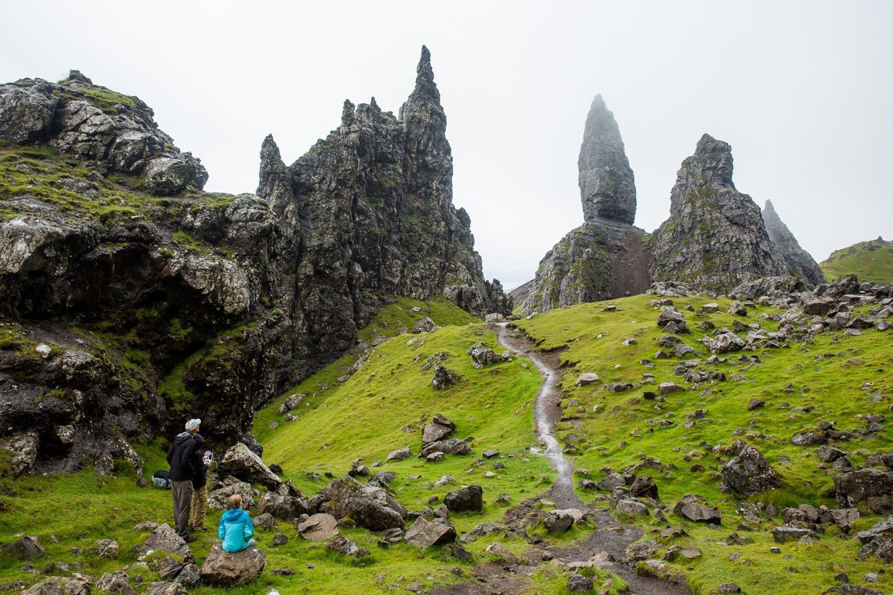 Flying Drone Old Man of Storr
