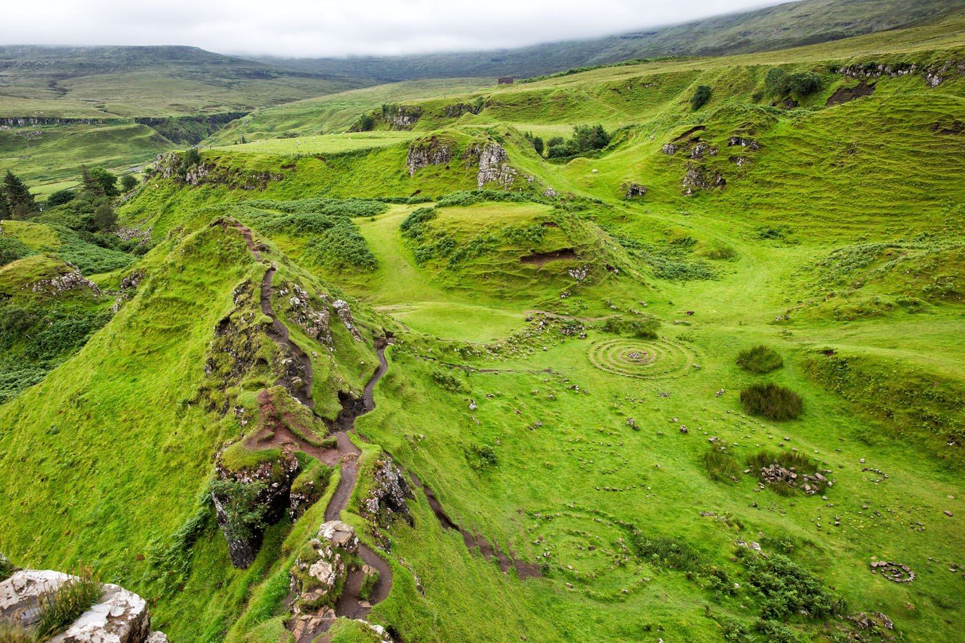 Fairy Glen drone Isle of Skye | Best things to do on the Isle of Skye