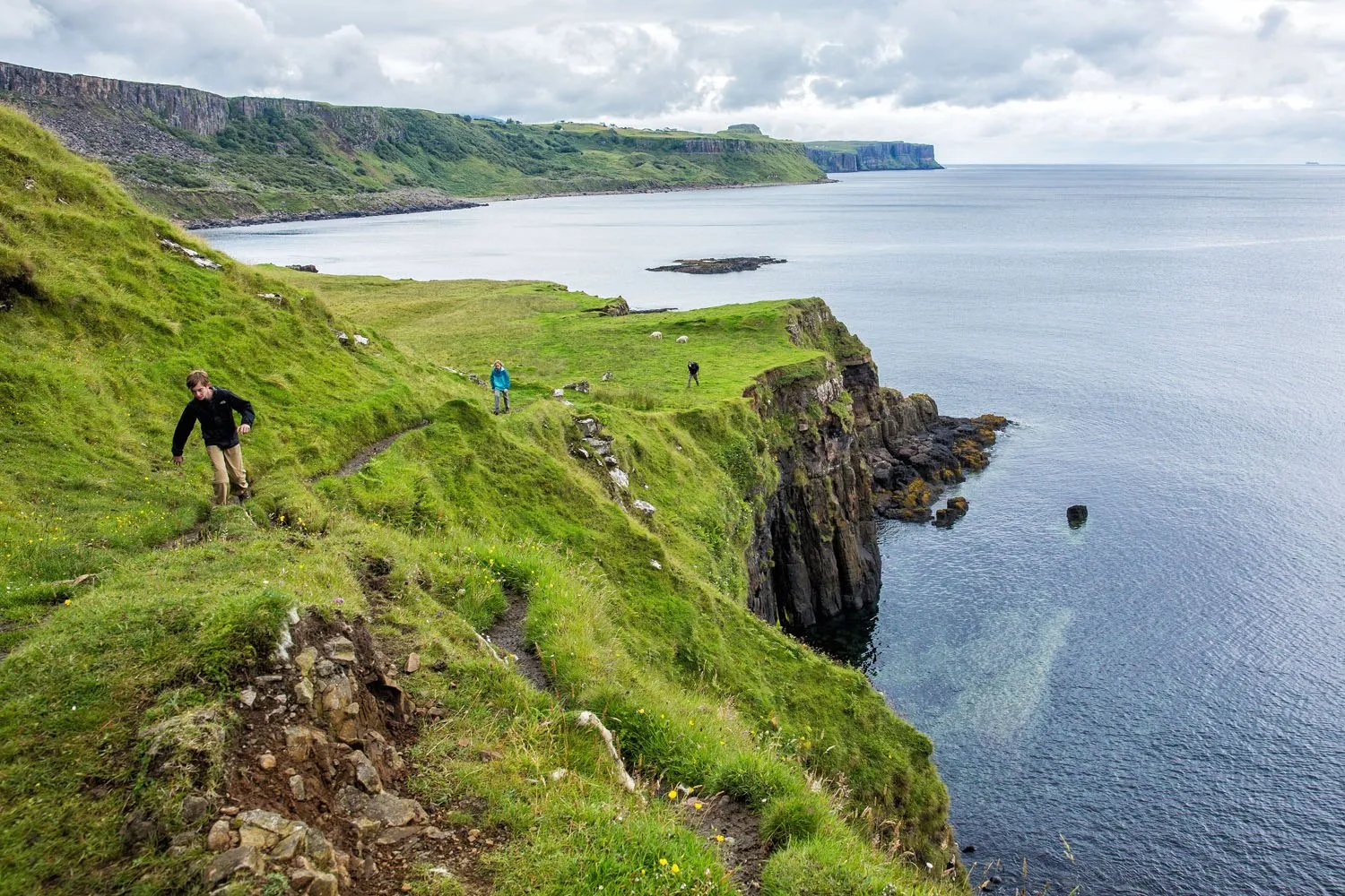 Tyler and Kara hiking Isle of Skye, on the Brothers Point trail