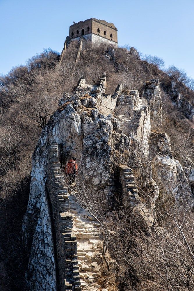 Unrestored Section of the Great Wall of China Photos