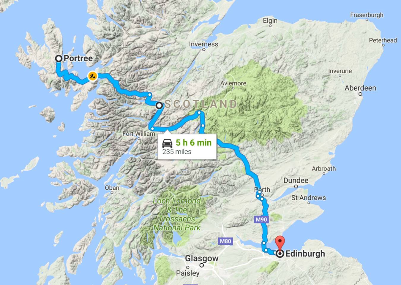 Driving To The Isle Of Skye Scotland Earth Trekkers   Scotland Road Trip Map 