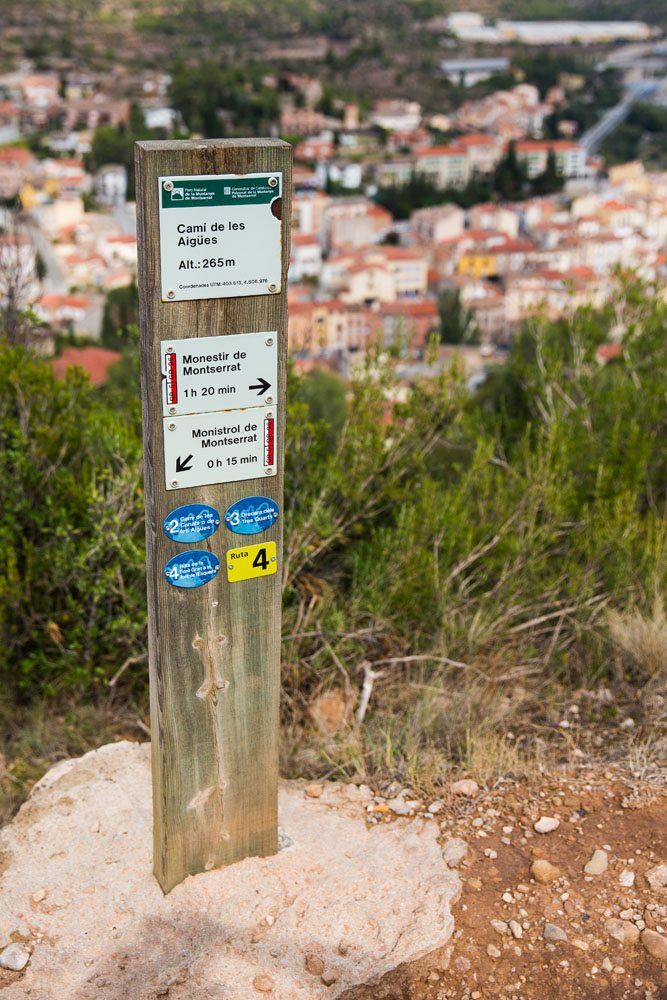 Hiking trail signs