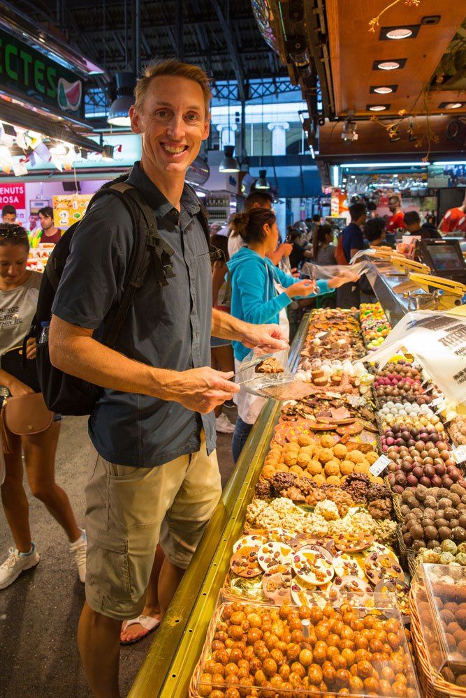 Tim shopping Barcelona best things to do in Barcelona