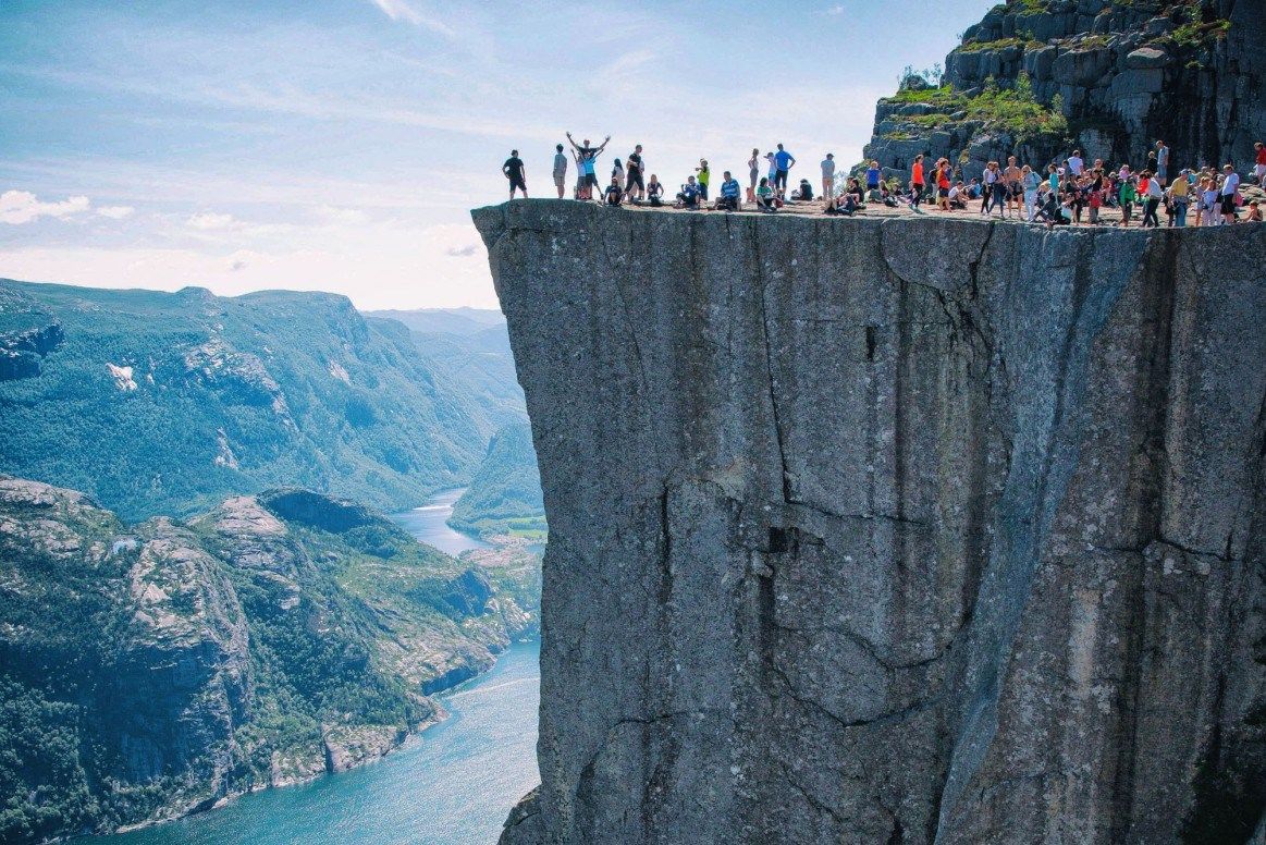 Edge of Pulpit Rock in Norway