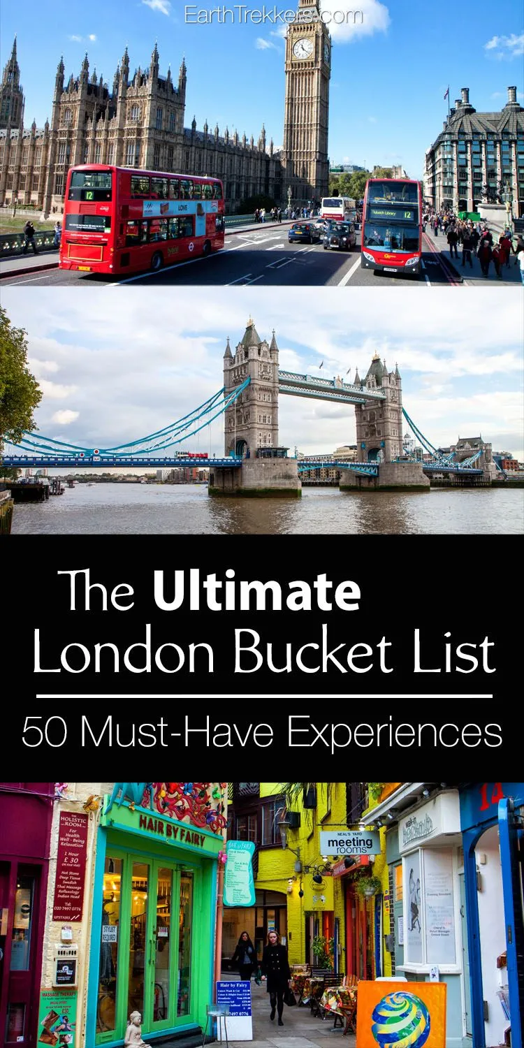 London Bucket List Best Things to do