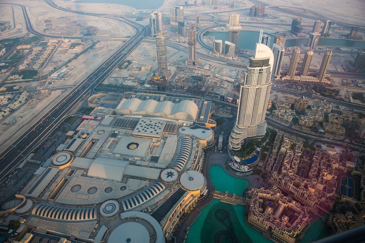 Looking down on Dubai