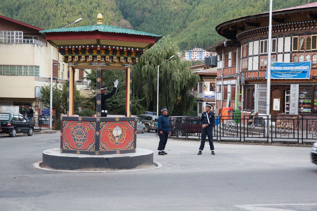No traffic lights in Bhutan