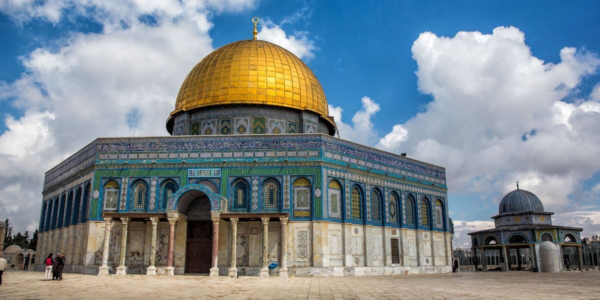 Dome of the Rock with a gold dome