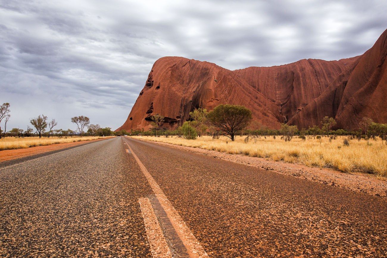 On the road to Uluru