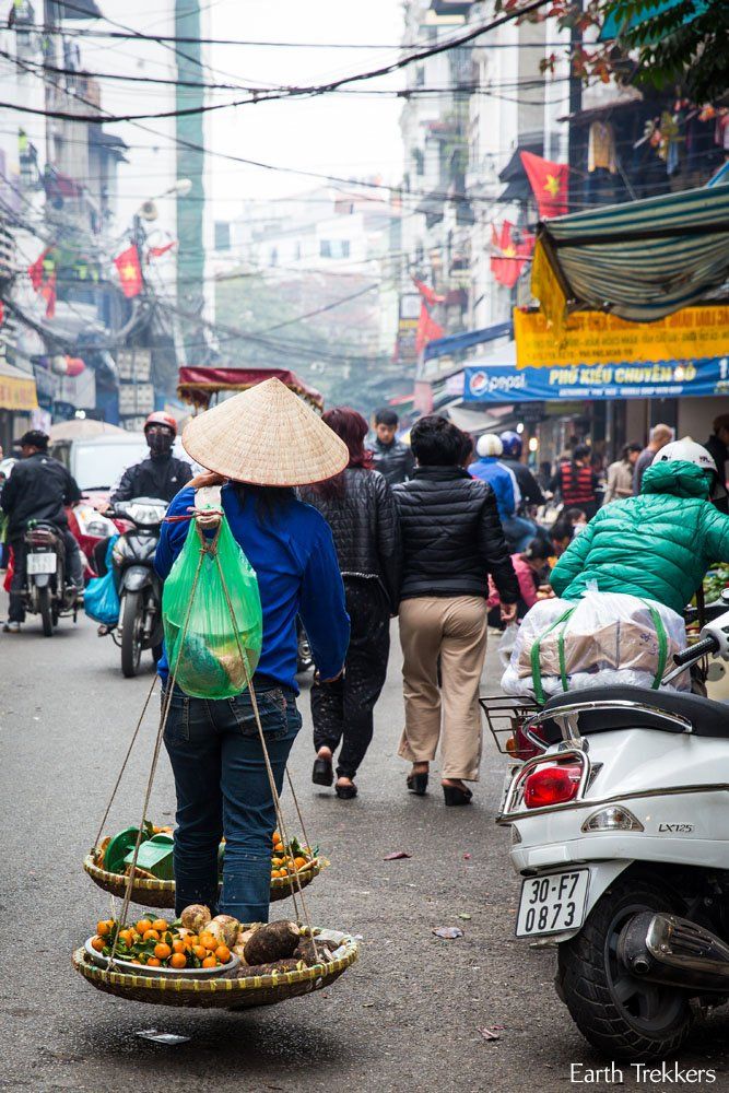 Walking through Hanoi
