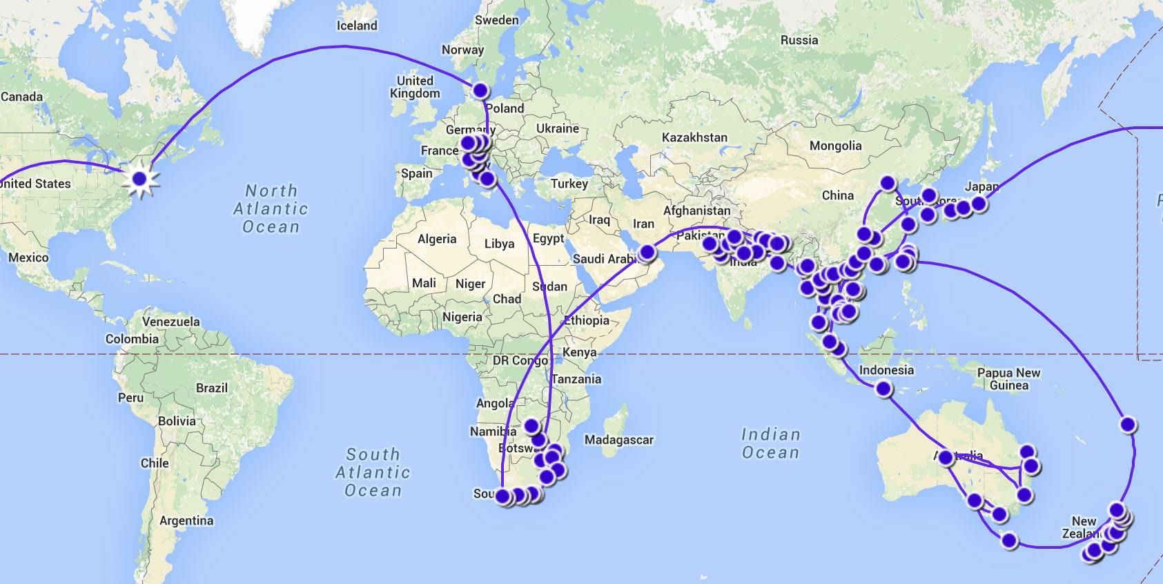 one world round the world flights