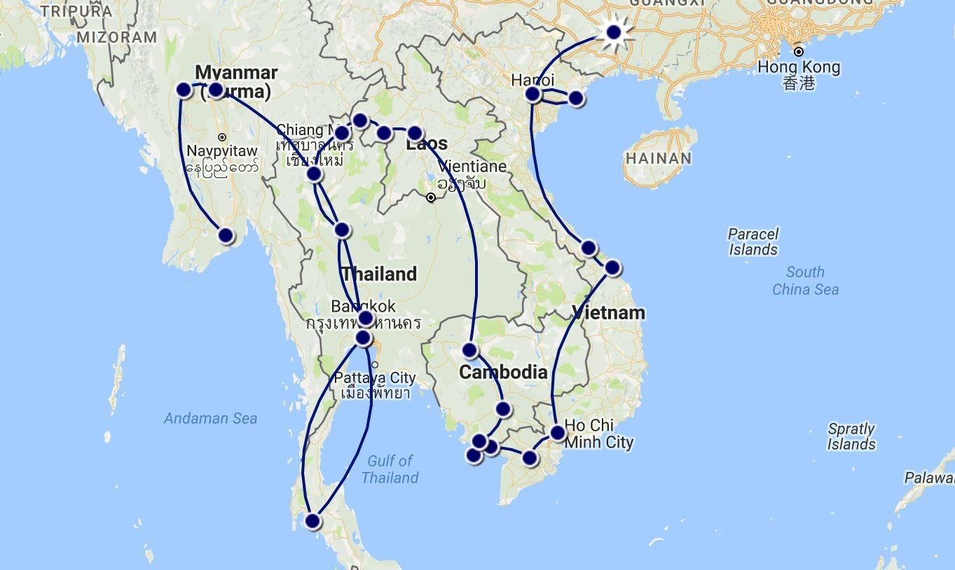 Our Southeast Asia Route
