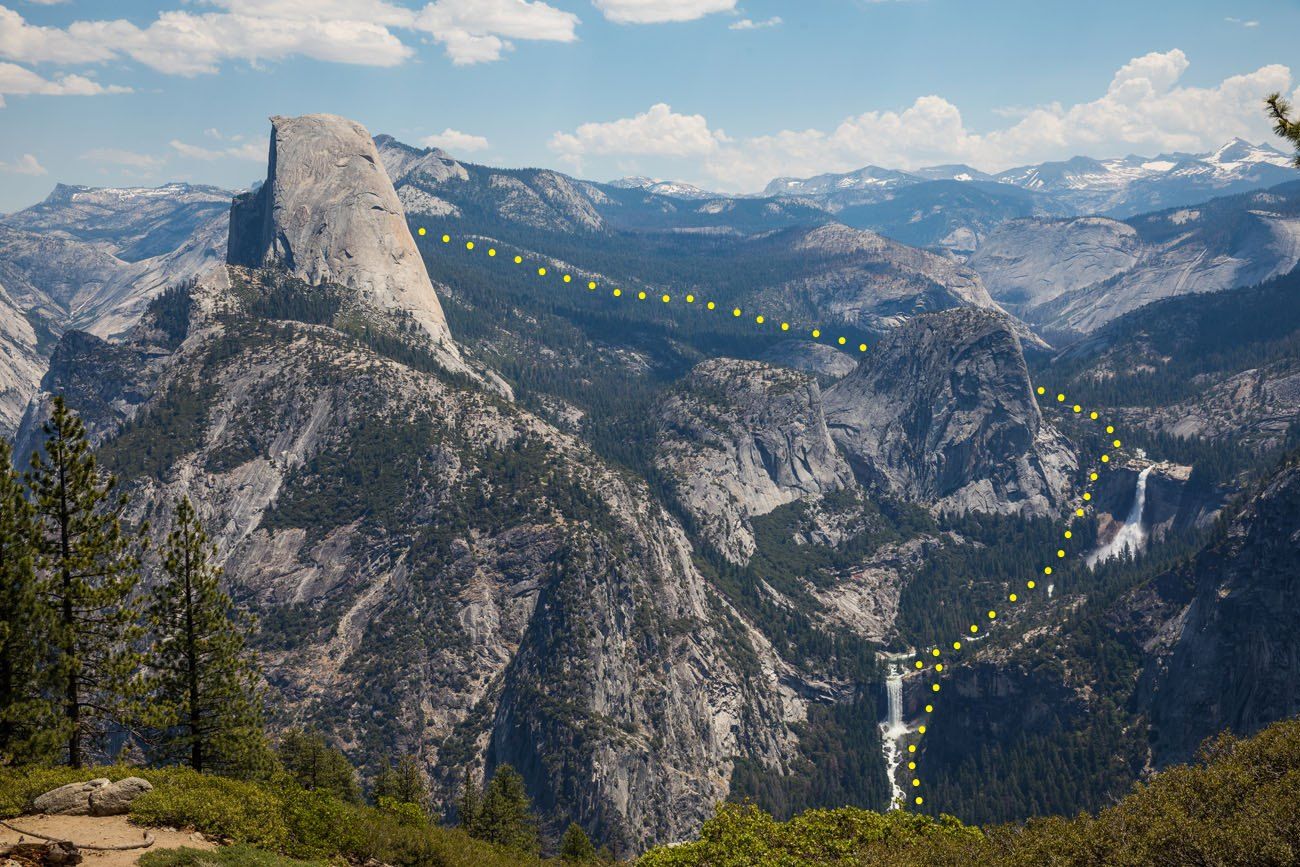 Yosemite Half Dome Hike Map