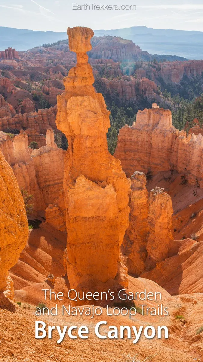 Hike the best trails in Bryce Canyon, the Queens Garden Trail, the Navajo Loop Trail, and the Rim Trail from Sunset Point. 