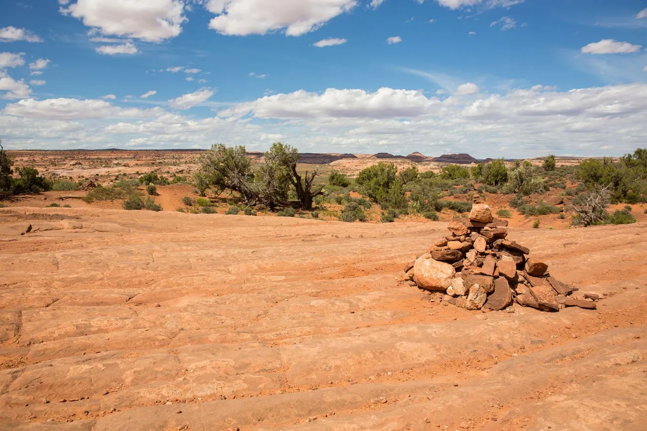 spooky slot canyon escalante Rock Cairns