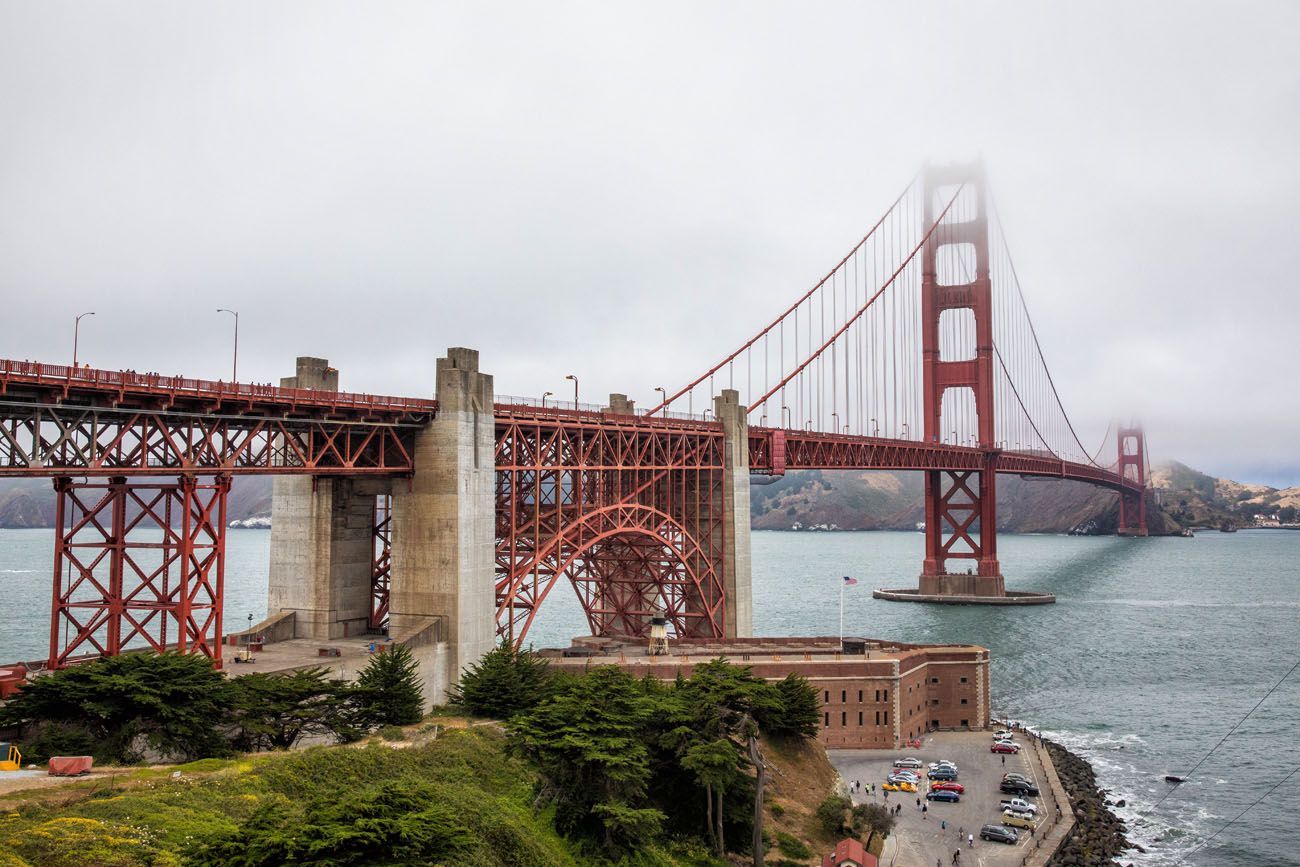 biking across golden gate bridge