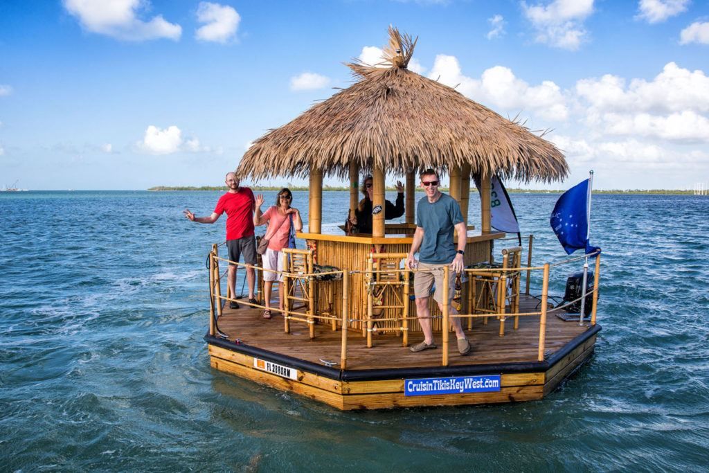 Cruising around Key West on a Floating Tiki Boat Earth Trekkers