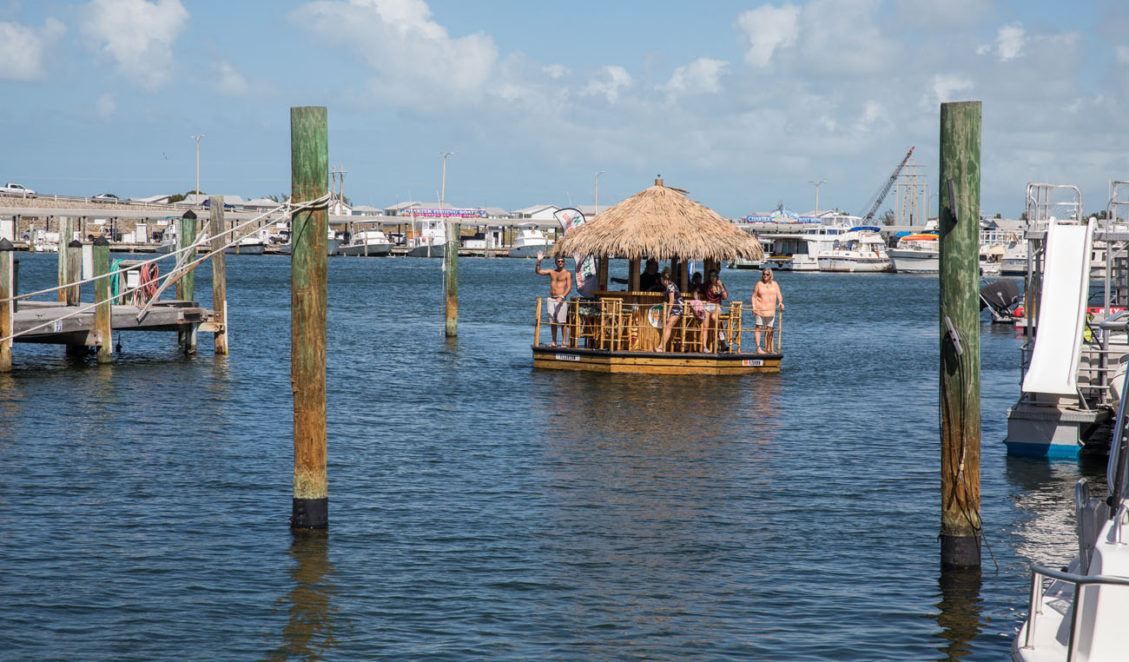 Cruising around Key West on a Floating Tiki Boat Earth Trekkers