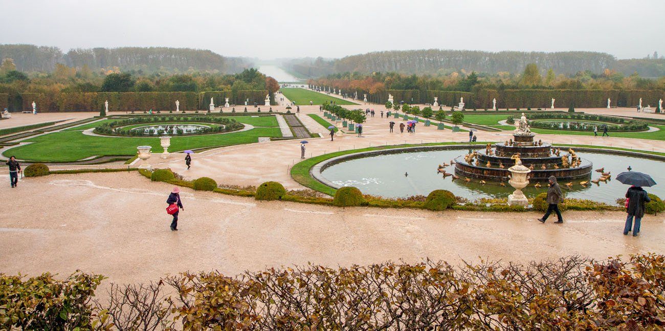 Versailles in the rain