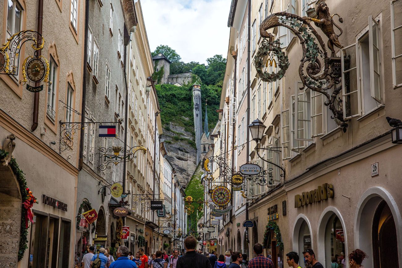 Getreidegasse | One Day in Salzburg Itinerary