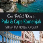 One day in Pula and Cape Kamenjak, Croatia. Visit the Roman Arena, go cliff diving, visit the Safari bar, and more.