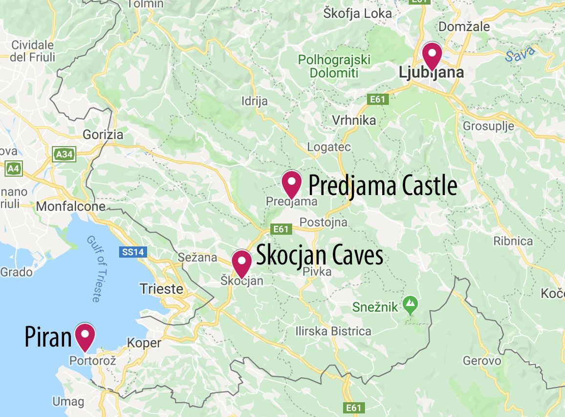 Slovenia Day Trip Map