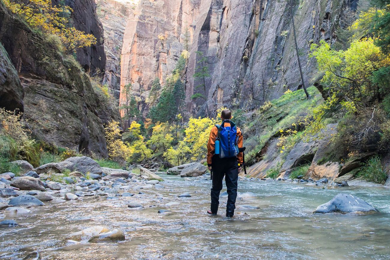 Tim in Zion Narrows | Best Day Hikes in the World