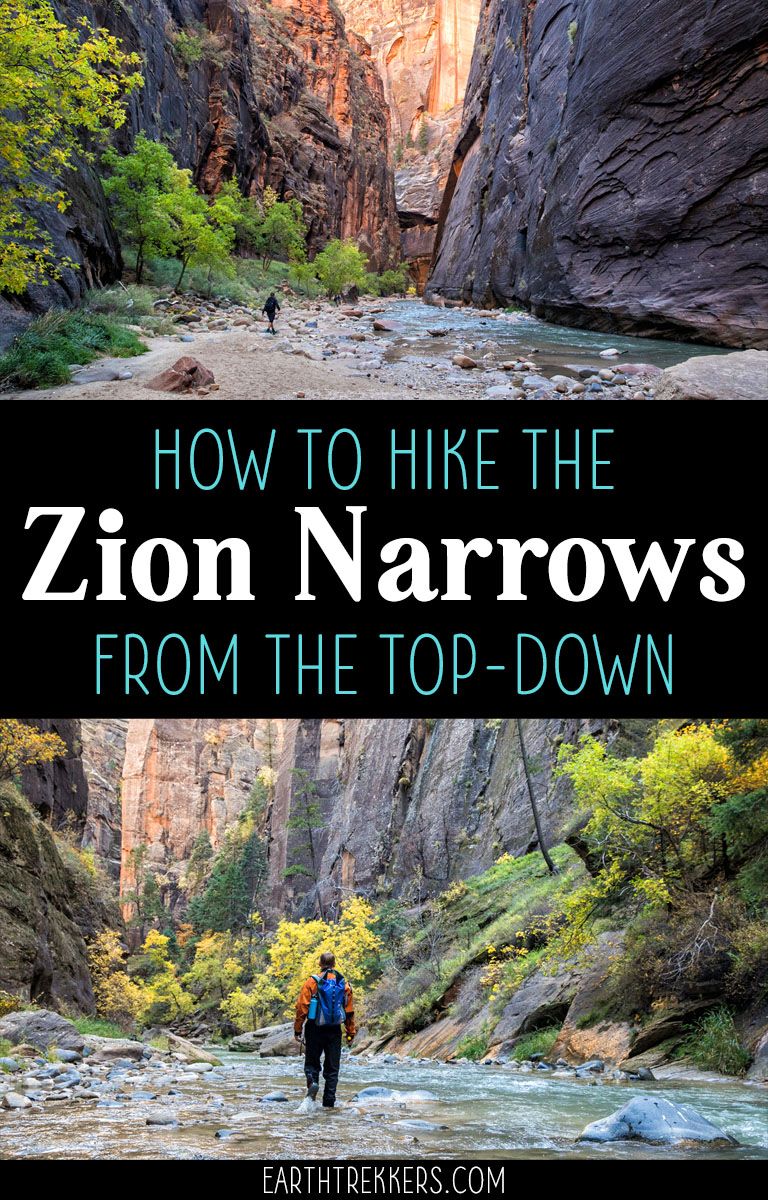 Zion Narrows Top Down Hike