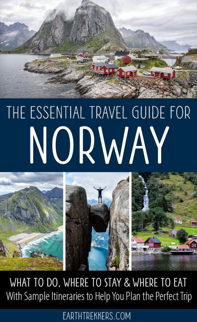 Pinterest pin for the Earth Trekkers Essential Travel Guide for Norway.