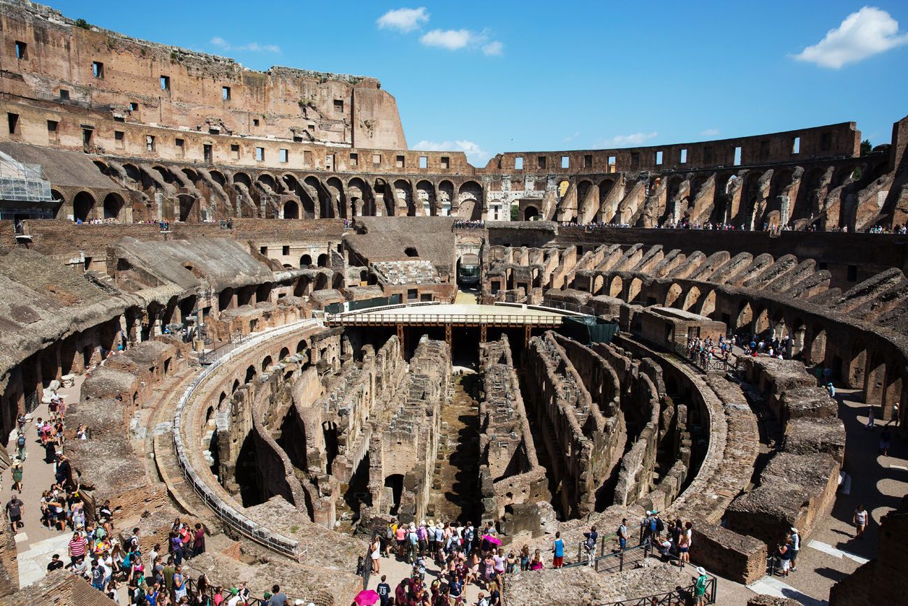 Inside the Colosseum | 14 day Italy Itinerary