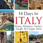 Two weeks in Italy. Plan the perfect trip to Italy. Visit Rome, Florence, Venice, Tuscany, Cinque Terre, Amalfi Coast and more.