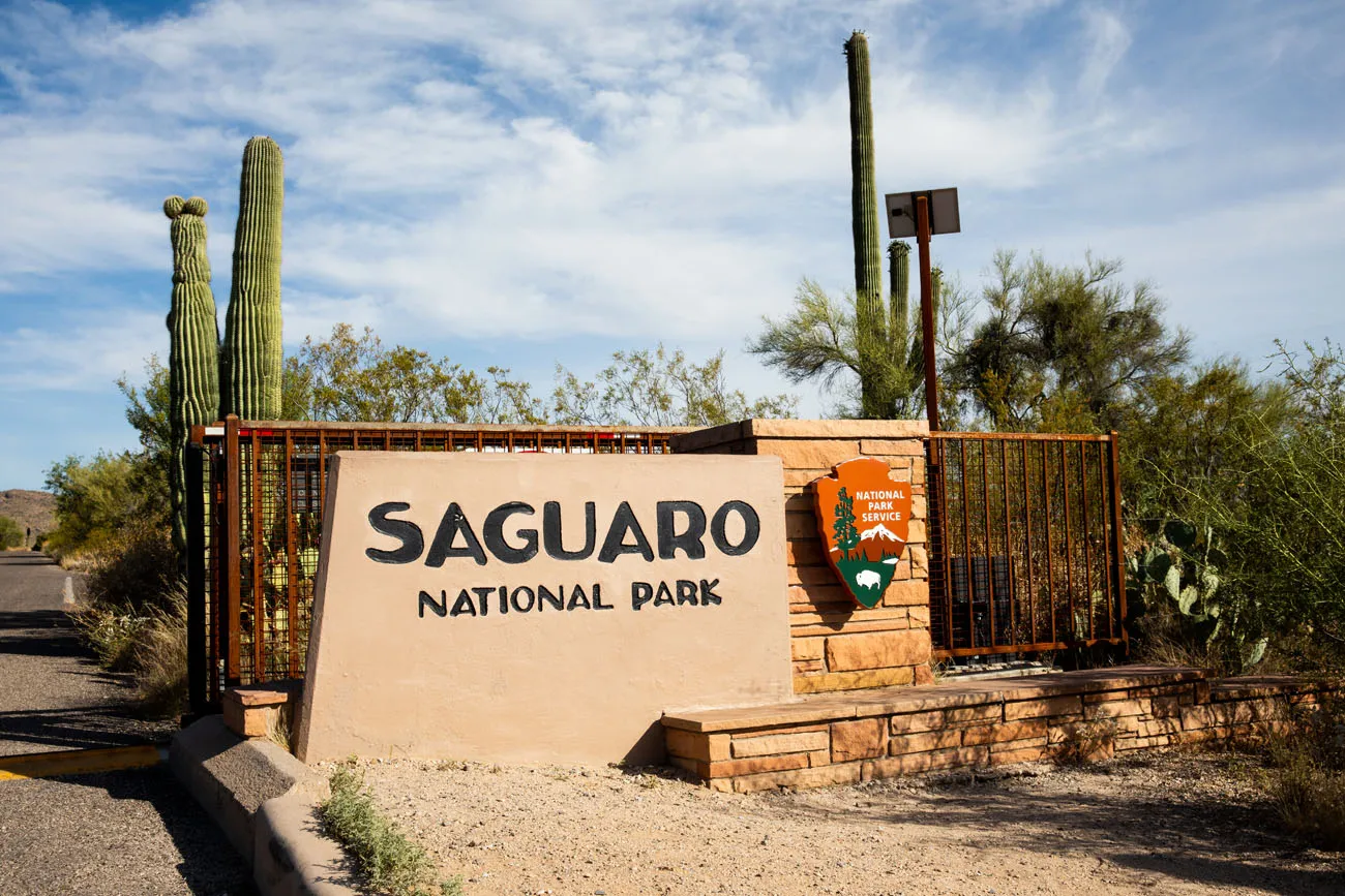 Saguaro National Park Sign