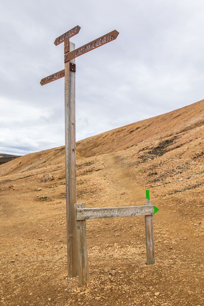 Brennisteinsalda Trail Sign