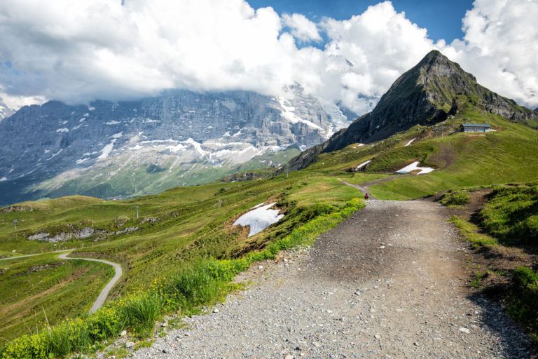 Walking from Männlichen to Kleine Scheidegg on the Panorama Trail ...