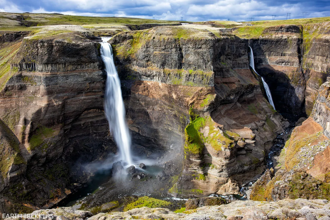 Iceland Itinerary with Haifoss Waterfall