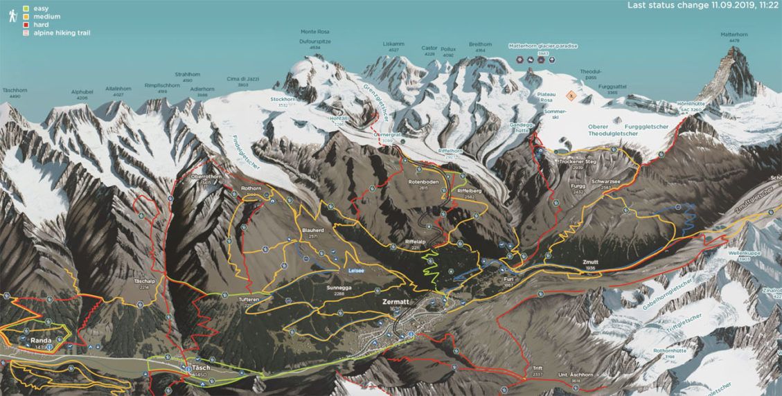 Map of Zermatt - Earth Trekkers