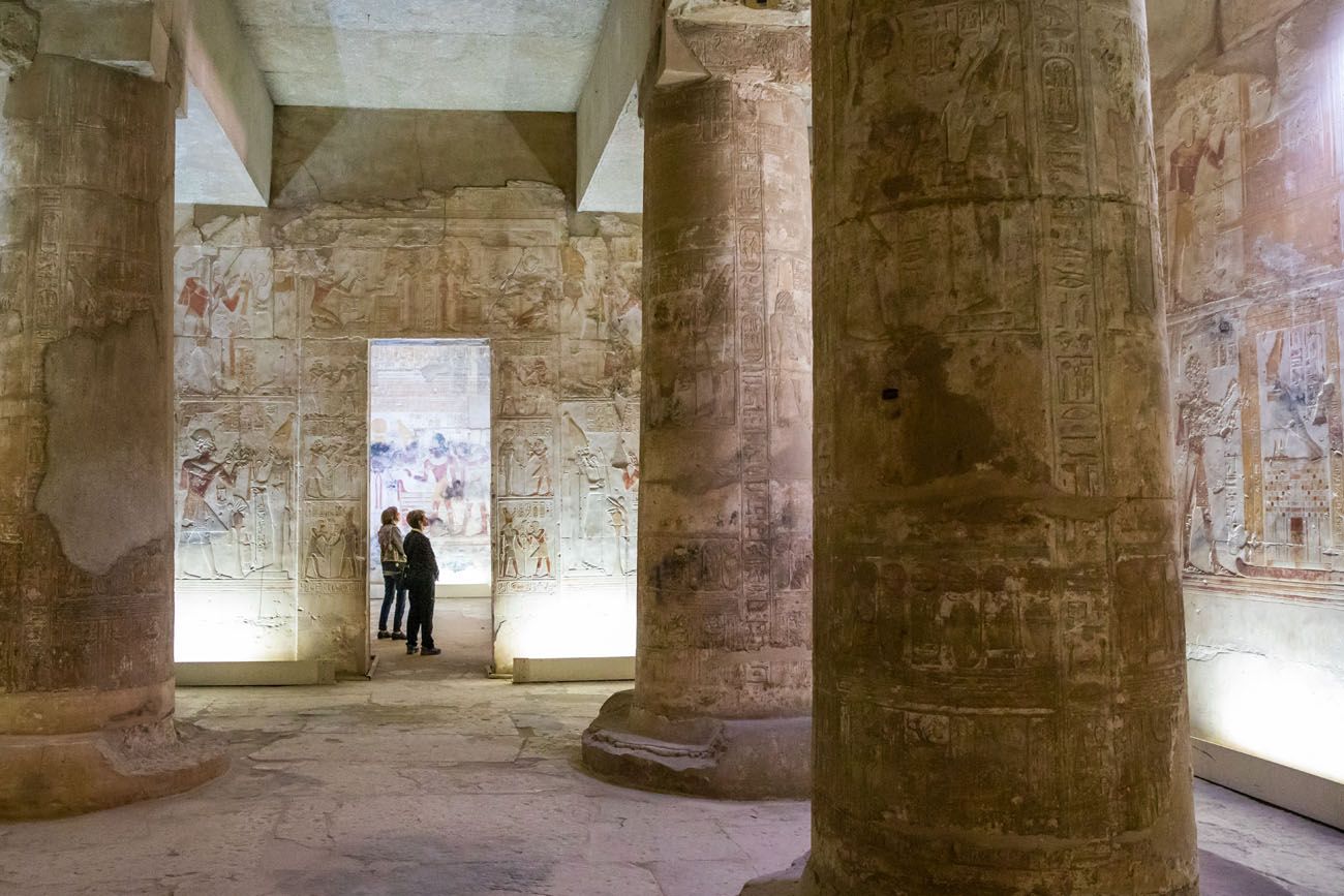 Inside Seti I Temple Abydos