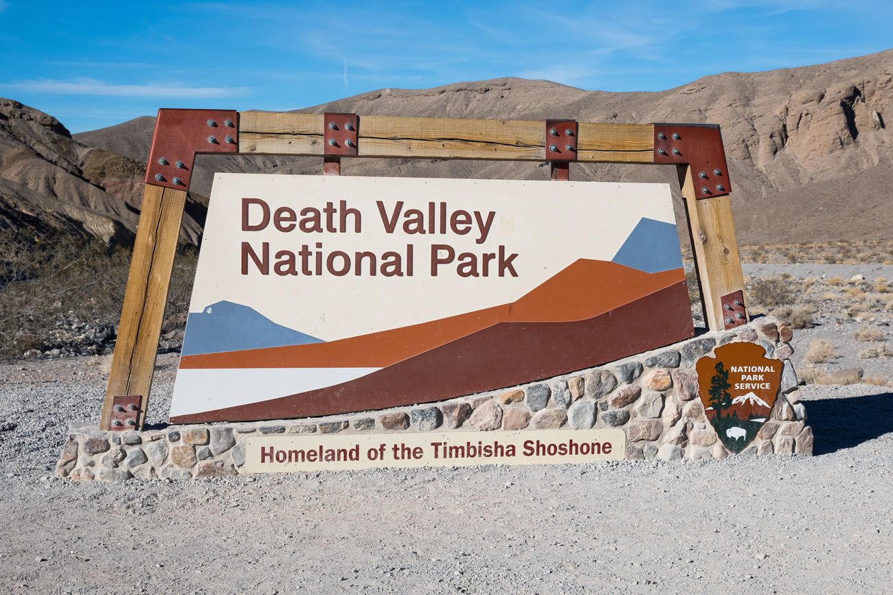 Death Valley Park Sign