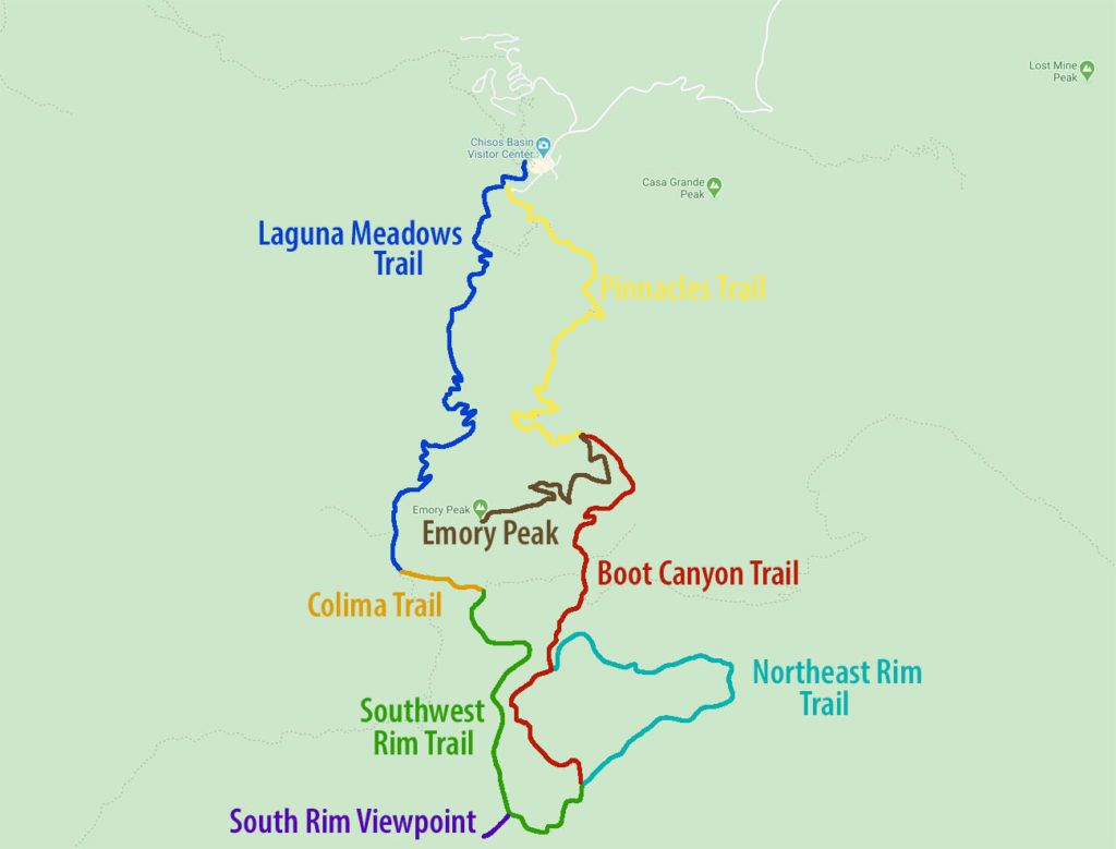 How to Hike the South Rim Trail - South Rim Trail Map 1024x779 .optimal