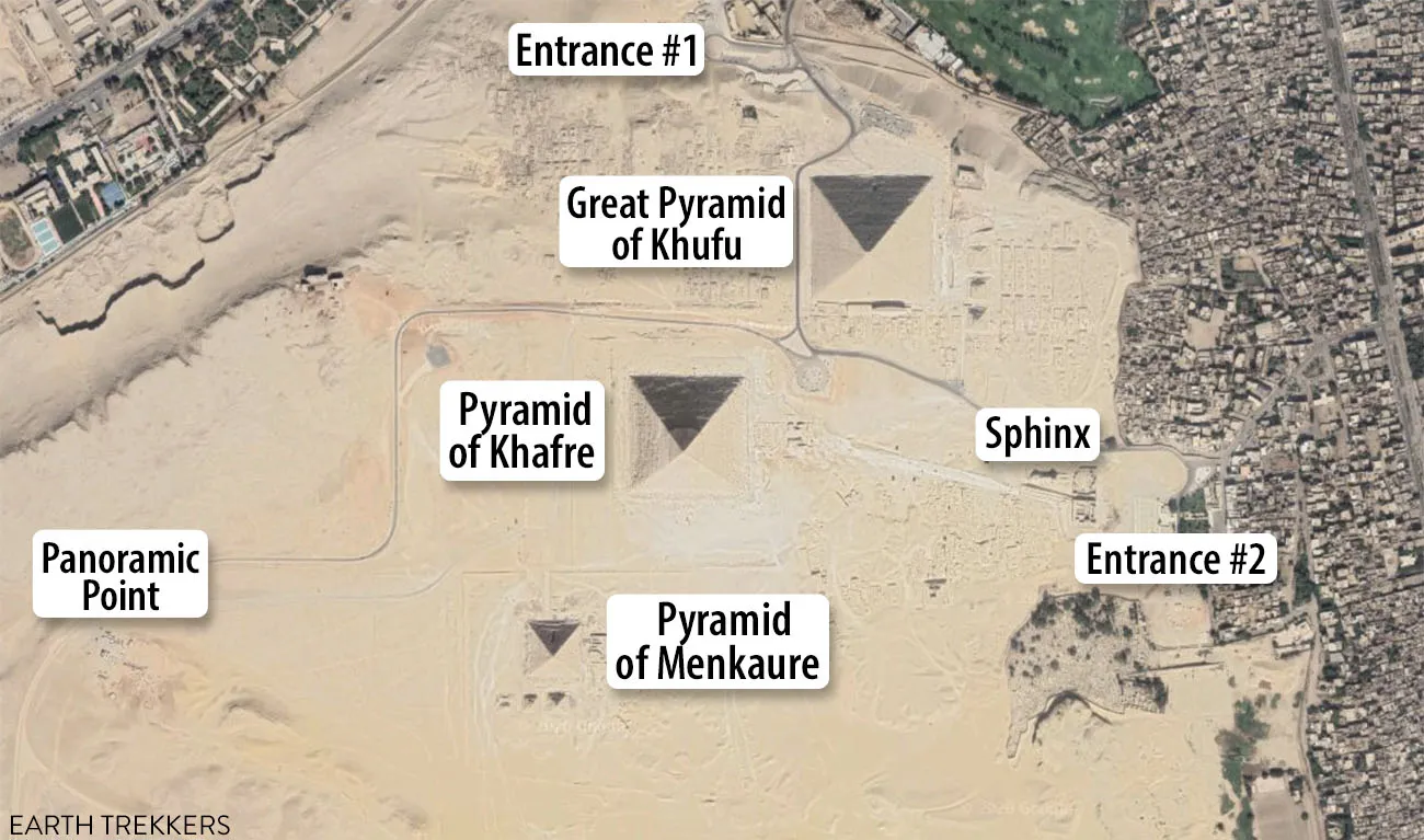 Map of the Pyramids of Giza