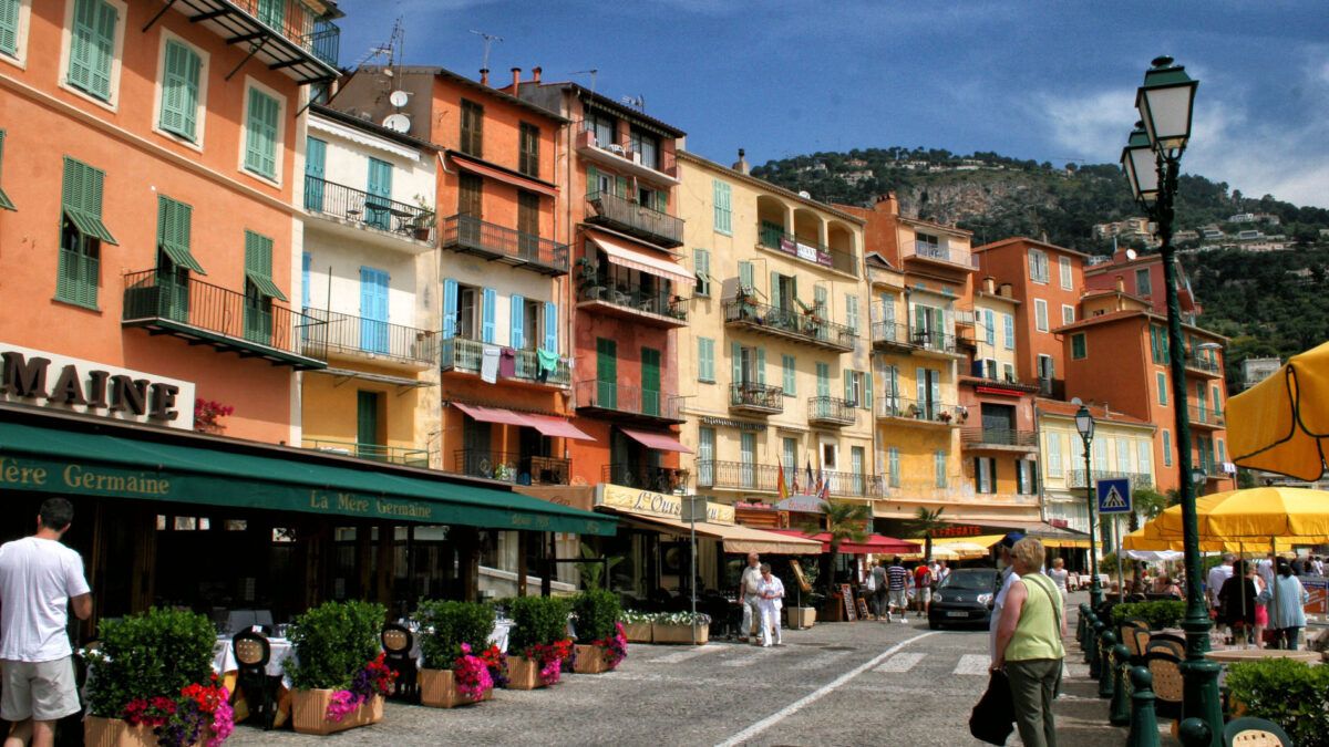 NICE - APRIL 9 : I LOVE NICE Sign On Hill With Mediterranean Sea