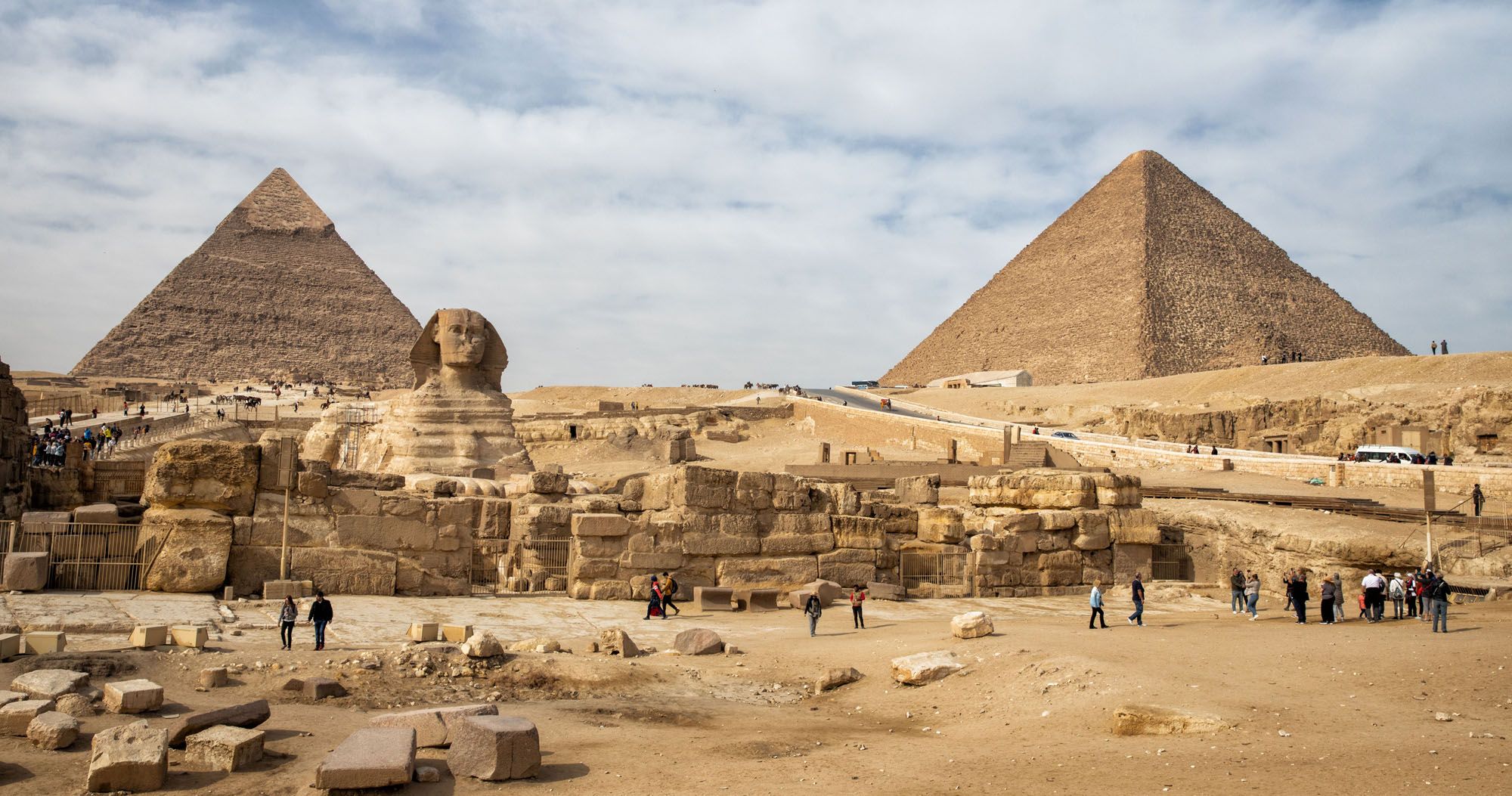 Egyptian Pyramids And Sphinx